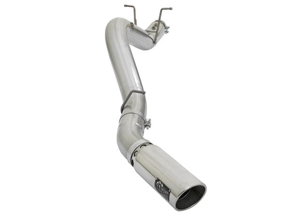 Atlas 4 Inch Aluminized Steel Dpf-Back Exhaust System w/ Polished Tip GM Diesel Trucks 17-19 V8-6.6L (td) L5P Single Rear Exit Position aFe Power
