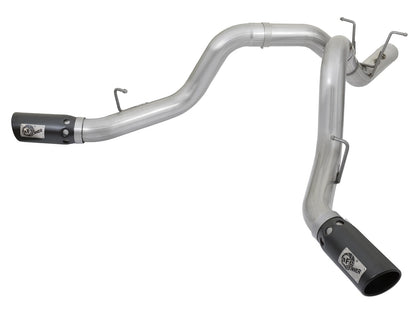 Atlas 4 Inch Aluminized Steel Dpf-Back Exhaust System w/ Black Tip GM Diesel Trucks 17-19 V8-6.6L (td) L5P aFe Power