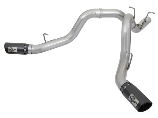 Atlas 4 Inch Aluminized Steel Dpf-Back Exhaust System w/ Black Tip GM Diesel Trucks 17-19 V8-6.6L (td) L5P aFe Power