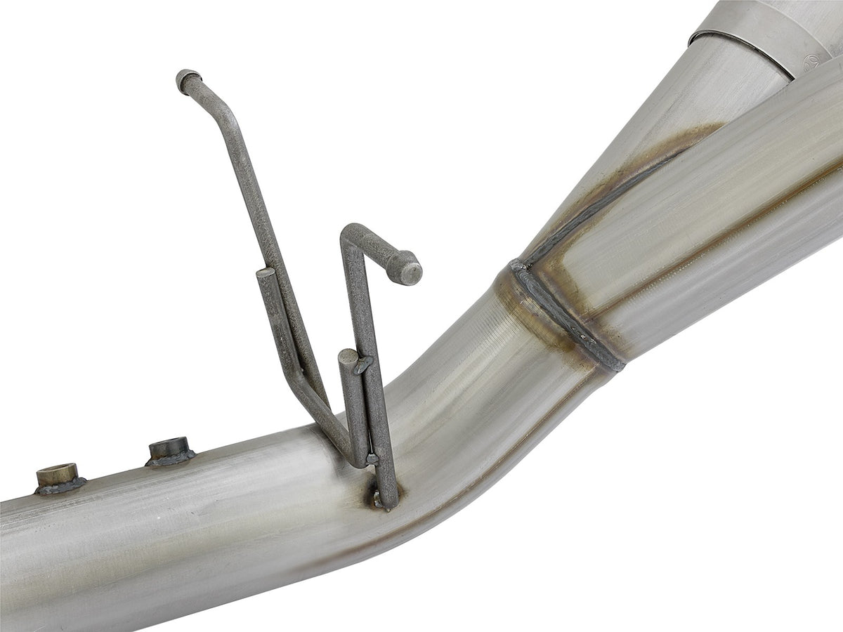 Atlas 4 Inch Aluminized Steel Dpf-Back Exhaust System w/ Black Tip GM Diesel Trucks 17-19 V8-6.6L (td) L5P aFe Power-2