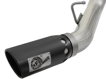 Atlas 4 Inch Aluminized Steel Dpf-Back Exhaust System w/ Black Tip GM Diesel Trucks 17-19 V8-6.6L (td) L5P aFe Power-3