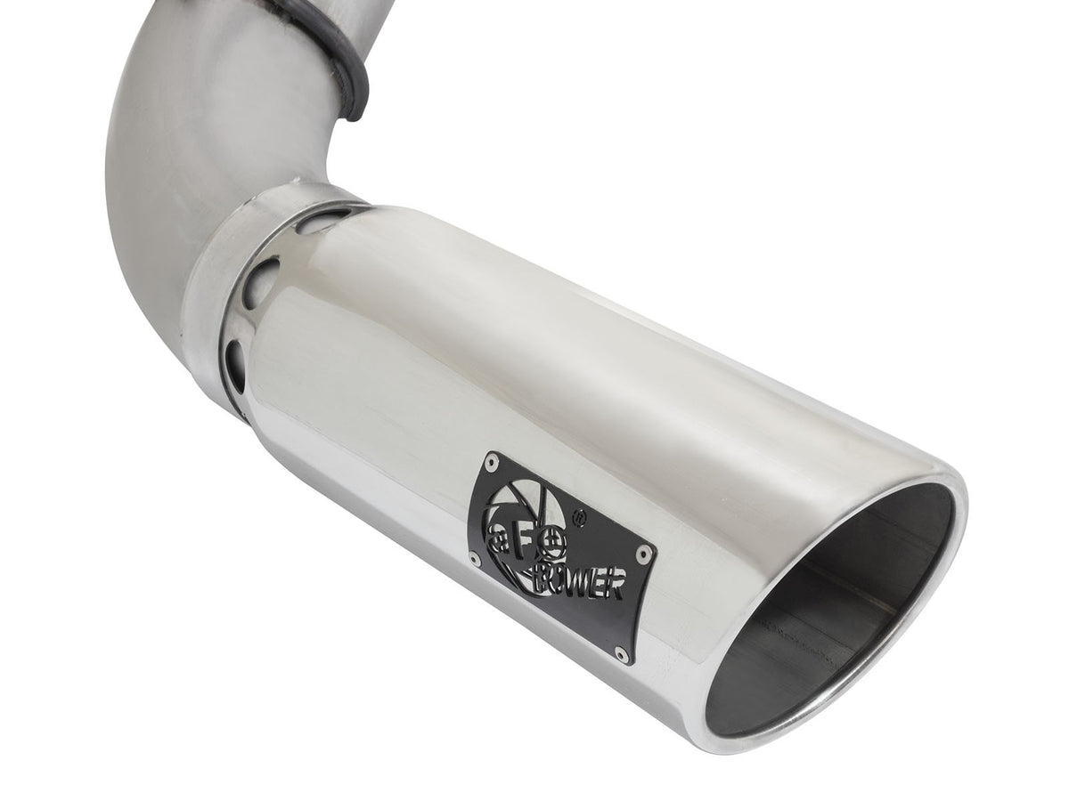 Atlas 5 Inch Aluminized Steel Dpf-Back Exhaust System w/ Polished Tip Nissan Titan Xd 16-19 V8-5.0L (td) aFe Power-3