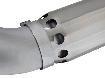 Atlas 5 Inch Aluminized Steel Dpf-Back Exhaust System w/ Polished Tip Nissan Titan Xd 16-19 V8-5.0L (td) aFe Power-4