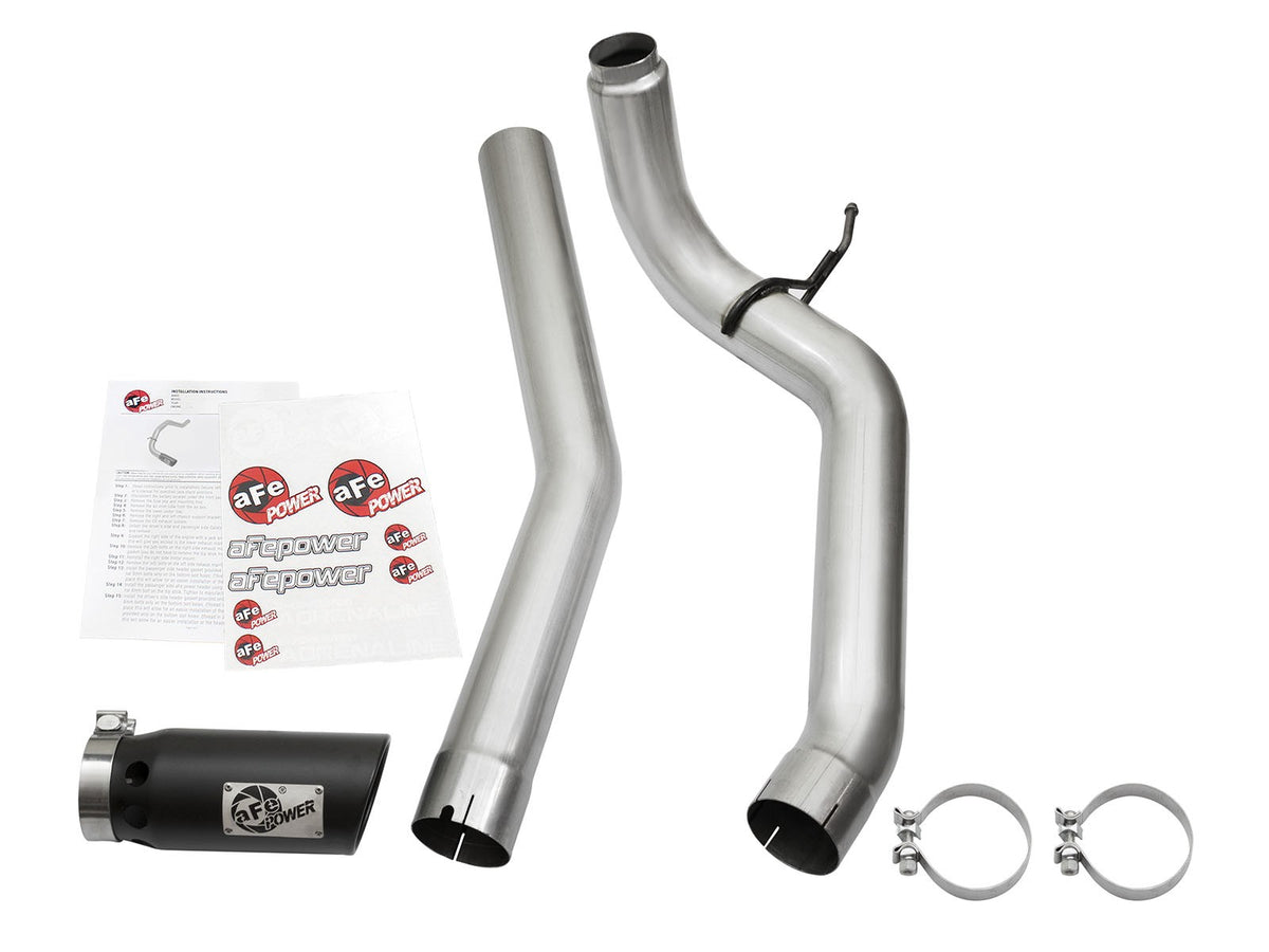 Atlas 4 Inch Aluminized Steel Dpf-Back Exhaust System w/Black Tip Nissan Titan Xd 16-19 V8-5.0L (td) aFe Power-6
