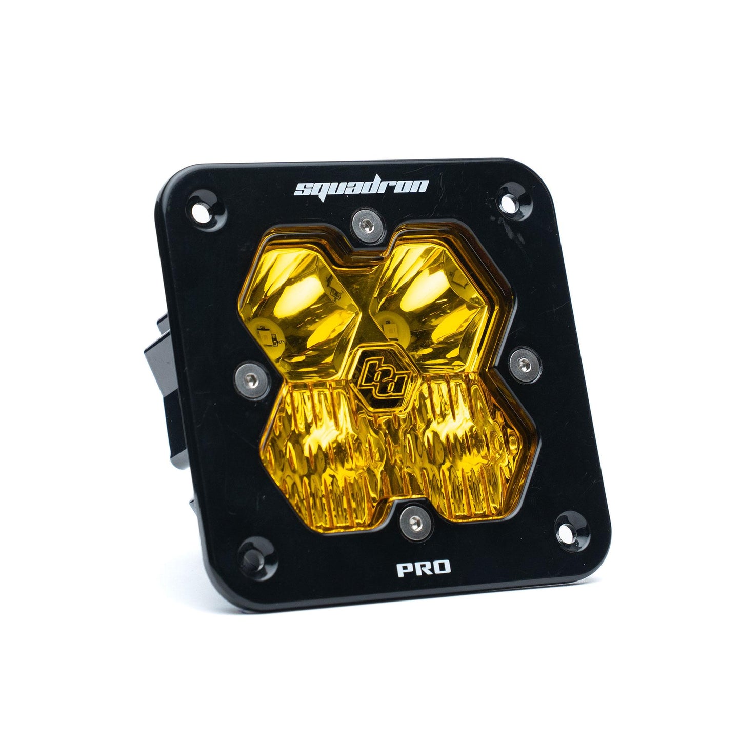 Squadron 2.0 Pro Black Flush Mount LED Auxiliary Light Pod Universal Amber Baja Designs-1