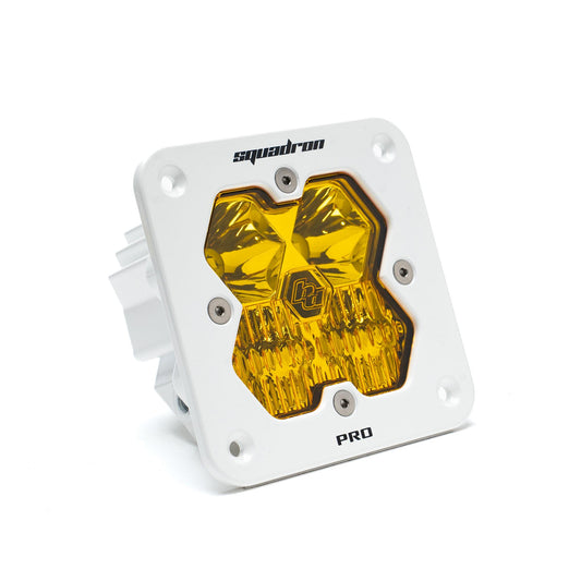 Squadron 2.0 Pro White Flush Mount LED Auxiliary Light Pod Universal Amber Baja Designs-1