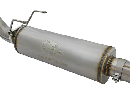Large Bore-HD 4 Inch 409 Stainless Steel Cat-Back Exhaust System w/o Tip Dodge Diesel Trucks 03-04 L6-5.9L (td) aFe Power-2