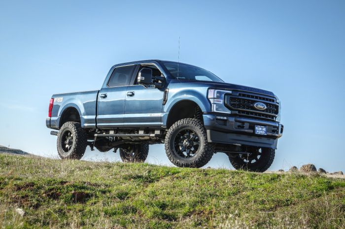 7 Inch Coil Spring Lift Kit With Falcon Shocks 2017-2022 Ford Super Duty Diesel F-250 Without Camper Spring Package 4WD ReadyLIFT-1