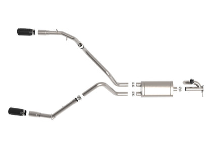 Gemini Xv 3 Inch 304 Stainless Steel Cat-Back Exhaust System w/ Cut-Out Ram 1500 19-22 V8-5.7L Hemi aFe Power-13