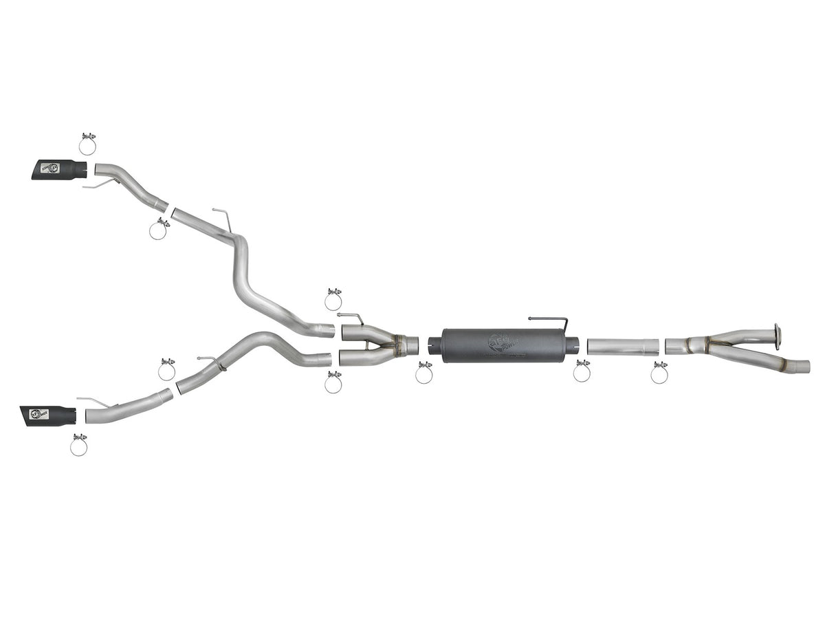 Rebel Series Cat-Back Exhaust System w/ Tip Ford F-150 Raptor 17-20/F-150 Limited 19-20 V6-3.5L (tt) aFe Power-14