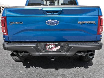Rebel Series Cat-Back Exhaust System w/ Tip Ford F-150 Raptor 17-20/F-150 Limited 19-20 V6-3.5L (tt) aFe Power-15