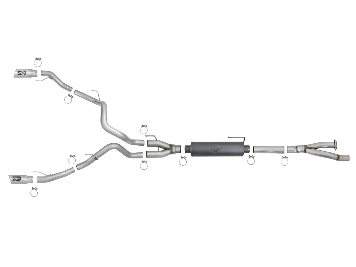 Rebel Series Cat-Back Exhaust System w/ Tip Ford F-150 Raptor 17-20/F-150 Limited 19-20 V6-3.5L (tt) aFe Power-5