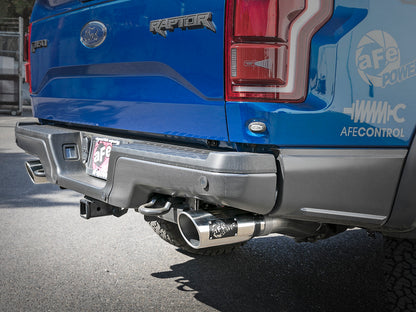 Rebel Series Cat-Back Exhaust System w/ Tip Ford F-150 Raptor 17-20/F-150 Limited 19-20 V6-3.5L (tt) aFe Power-7