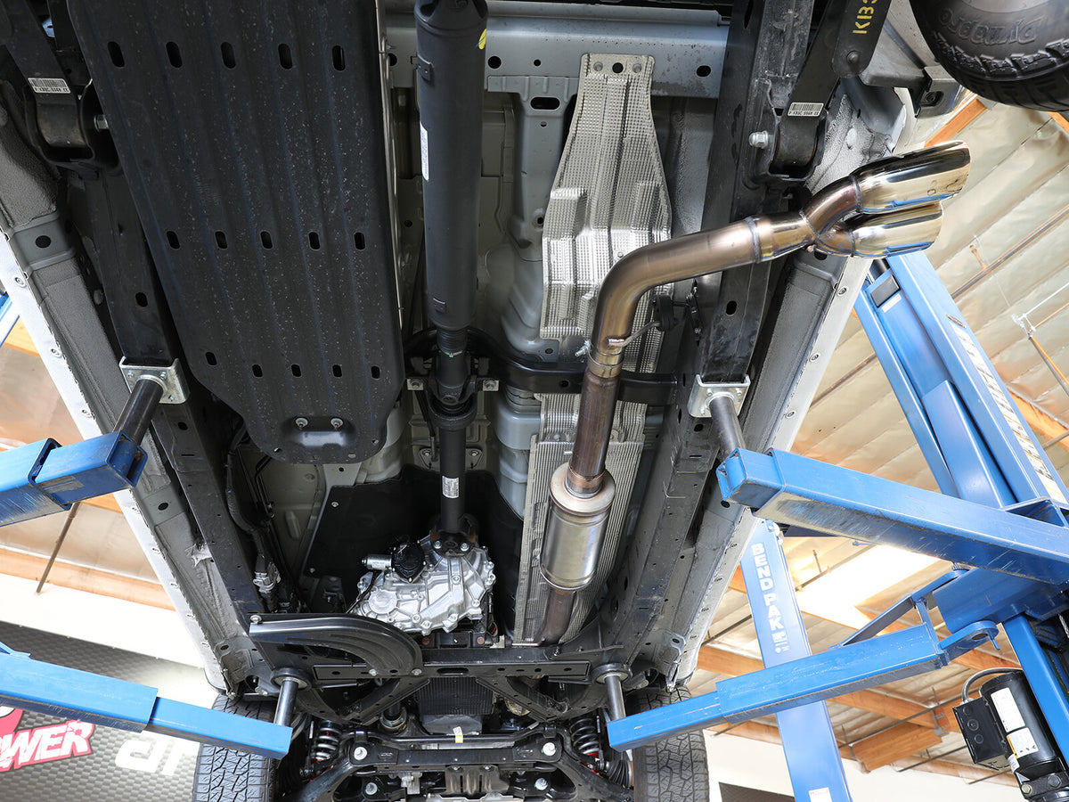 Rebel Series 3 Inch 304 Stainless Steel Cat-Back Exhaust System w/ Black Tips Ford Ranger 19-22 L4-2.3L (t) aFe Power-6