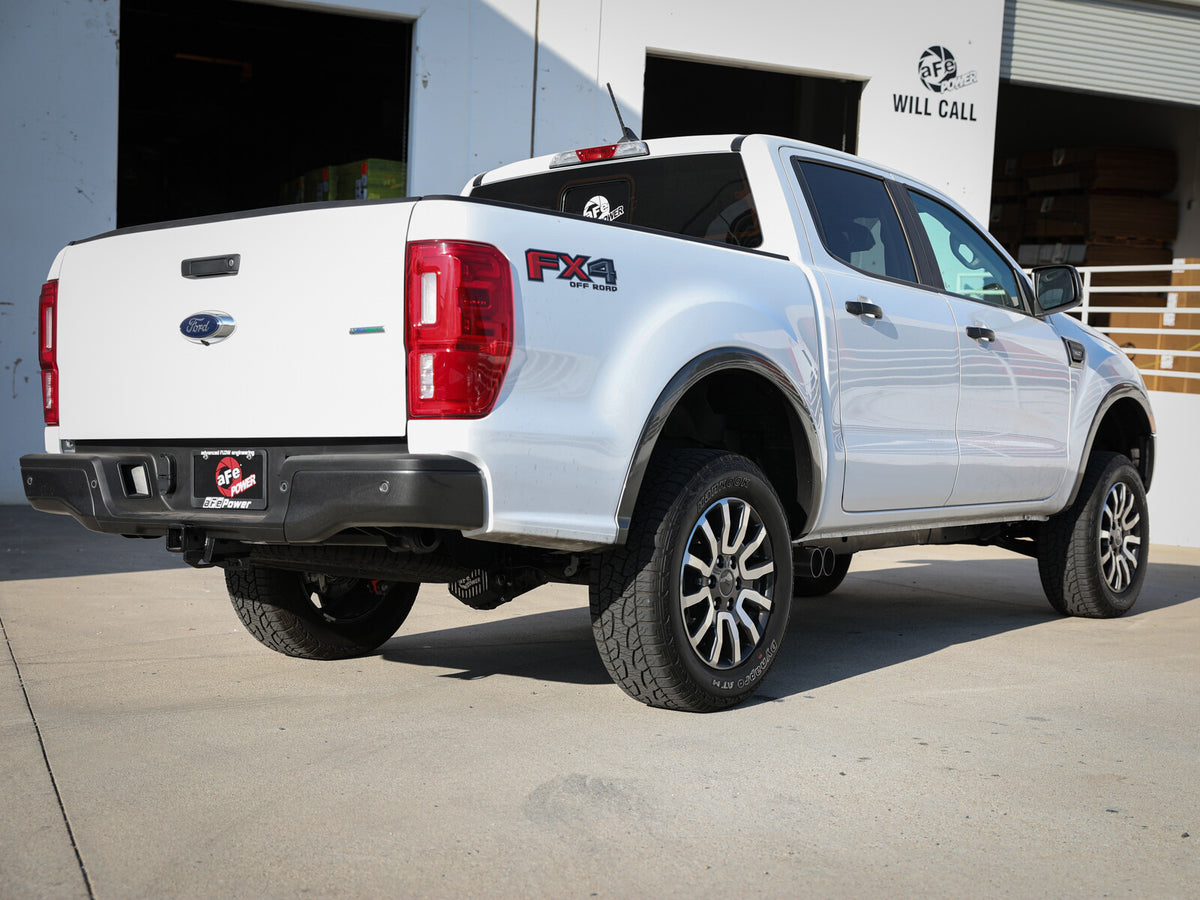 Rebel Series 3 Inch 304 Stainless Steel Cat-Back Exhaust System w/ Black Tips Ford Ranger 19-23 L4-2.3L (t) Straight Cut aFe Power-3