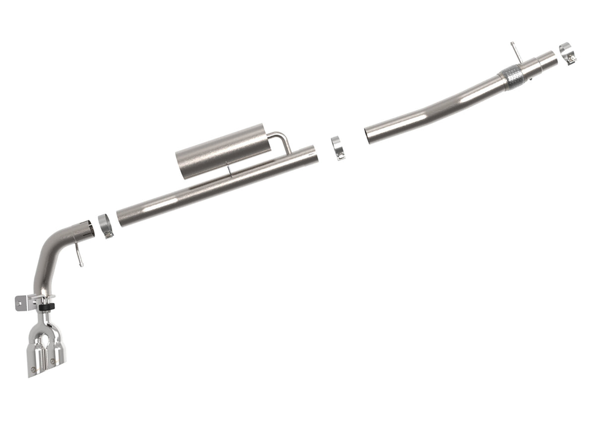Rebel Series 3 Inch 304 Stainless Steel Cat-Back Exhaust System w/ Polished Tips Ford Ranger 19-23 L4-2.3L (t) Tuned Helmholtz Resonator aFe Power-2