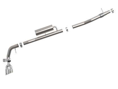 Rebel Series 3 Inch 304 Stainless Steel Cat-Back Exhaust System w/ Polished Tips Ford Ranger 19-23 L4-2.3L (t) Tuned Helmholtz Resonator aFe Power-2
