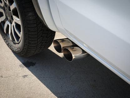 Rebel Series 3 Inch 304 Stainless Steel Cat-Back Exhaust System w/ Polished Tips Ford Ranger 19-23 L4-2.3L (t) Tuned Helmholtz Resonator aFe Power-4