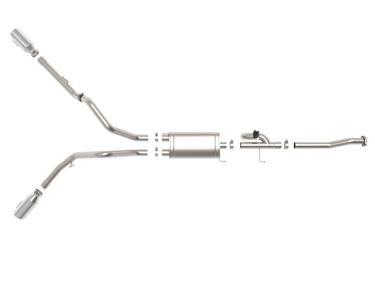Gemini Xv 3 Inch 304 Stainless Steel Cat-Back Exhaust System w/ Cut-Out Ford F-150 15-20 V6-2.7L (tt)/3.5L (tt)/V8-5.0L aFe Power-5