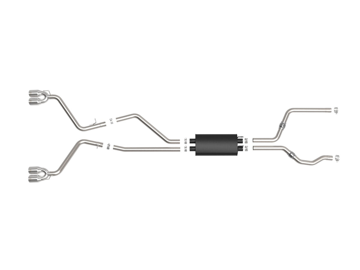 Mach Force-Xp 304 Stainless Steel Cat-Back Exhaust System w/ Tip Ford Explorer St 20-26 V6-3.0L (tt) aFe Power-1