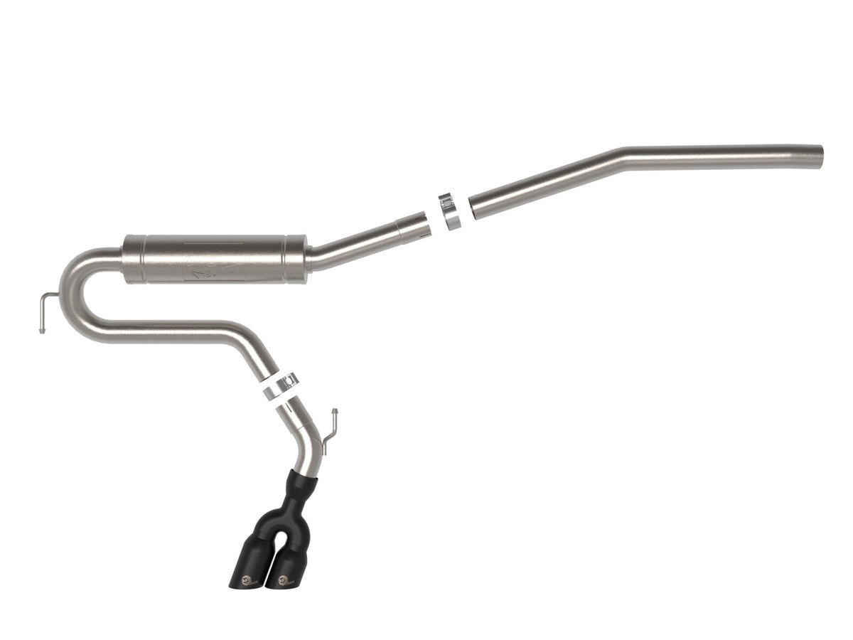Rebel Series 2-1/2 Inch 304 Stainless Steel Cat-Back Exhaust System w/ Black Tip Ford Maverick 22-26 L4-2.0L (t) AWD aFe Power-1