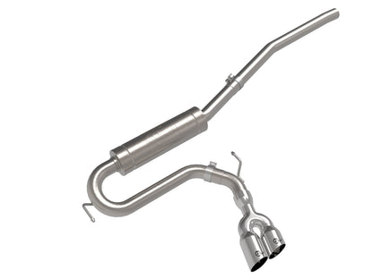 Rebel Series 2-1/2 Inch 304 Stainless Steel Cat-Back Exhaust w/ Polished Tip Ford Maverick 22-26 L4-2.0L (t) AWD aFe Power