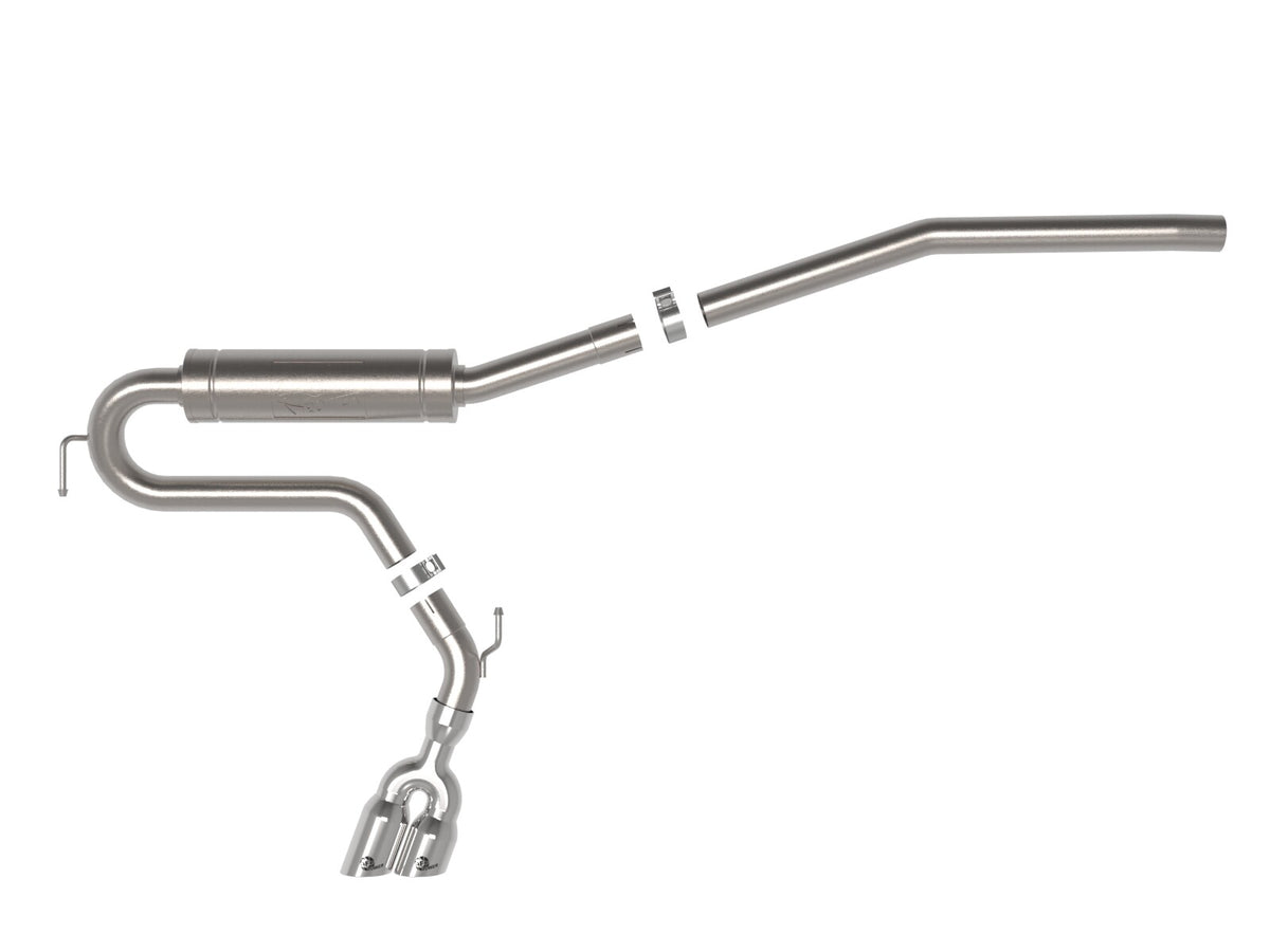 Rebel Series 2-1/2 Inch 304 Stainless Steel Cat-Back Exhaust w/ Polished Tip Ford Maverick 22-26 L4-2.0L (t) AWD aFe Power-1
