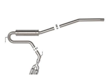 Rebel Series 2-1/2 Inch 304 Stainless Steel Cat-Back Exhaust w/ Polished Tip Ford Maverick 22-26 L4-2.0L (t) AWD aFe Power-1