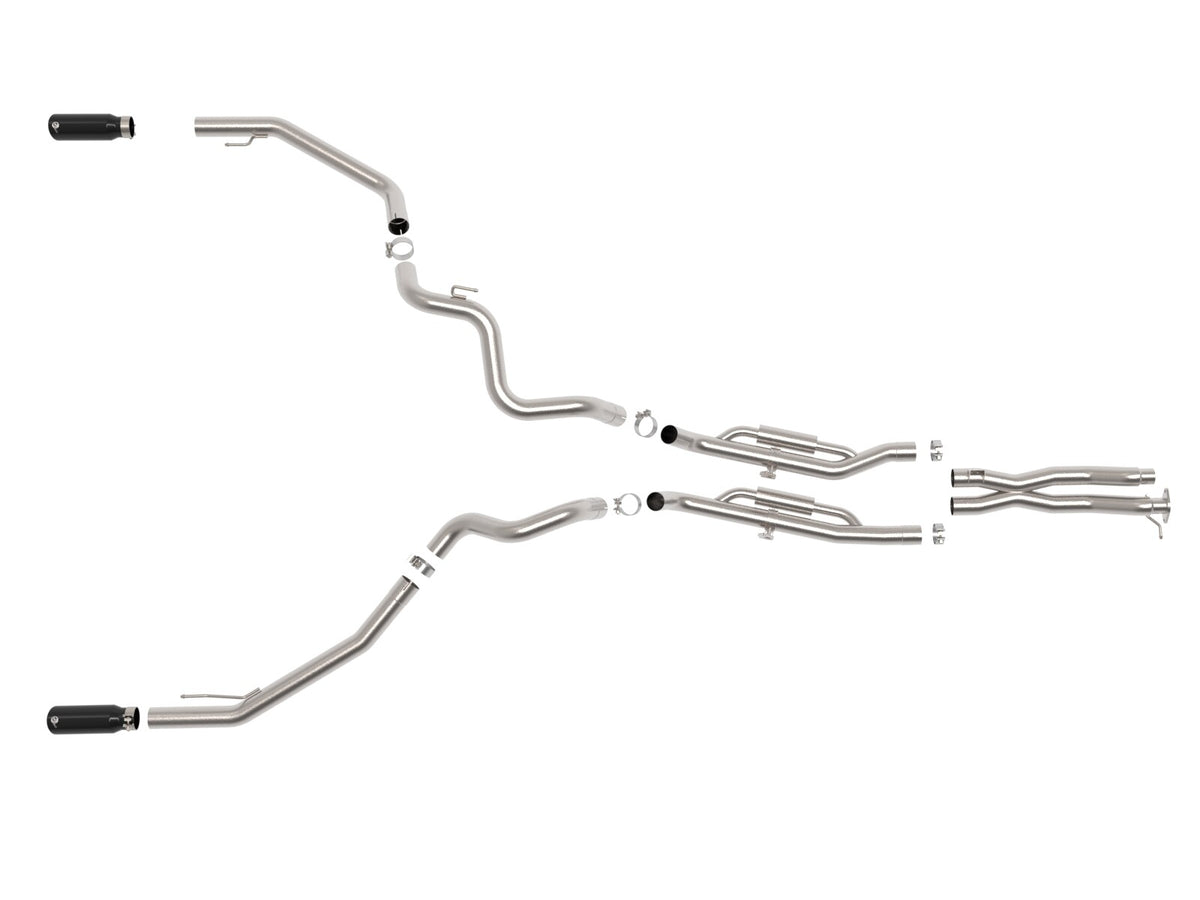 Vulcan Series 3 Inch 304 Stainless Steel Cat-Back Exhaust System w/ Tip Ford Ranger Raptor 24-26 V6-3.0L (tt) aFe Power-9