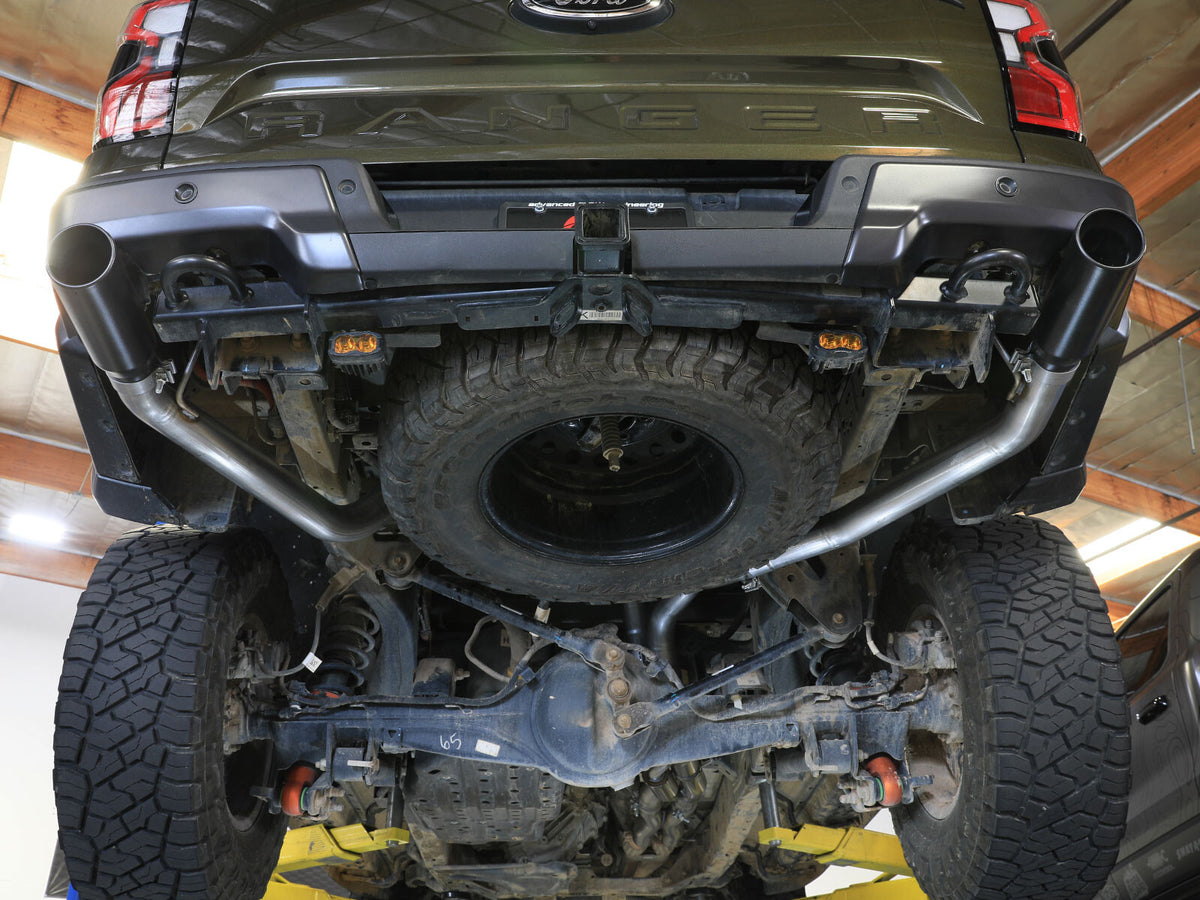 Vulcan Series 3 Inch 304 Stainless Steel Cat-Back Exhaust System w/ Tip Ford Ranger Raptor 24-26 V6-3.0L (tt) aFe Power-13