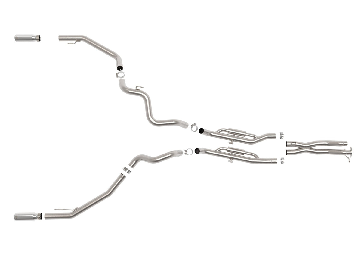Vulcan Series 3 Inch 304 Stainless Steel Cat-Back Exhaust System w/ Tip Ford Ranger Raptor 24-26 V6-3.0L (tt) aFe Power-2