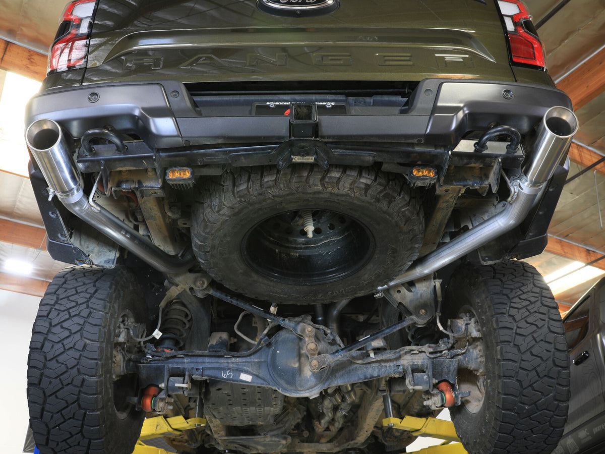 Vulcan Series 3 Inch 304 Stainless Steel Cat-Back Exhaust System w/ Tip Ford Ranger Raptor 24-26 V6-3.0L (tt) aFe Power-6
