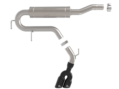 Rebel Series 2-1/2 Inch 304 Stainless Steel Cat-Back Exhaust System w/ Black Tip Ford Maverick 22-26 L4-2.5L FWD aFe Power-2