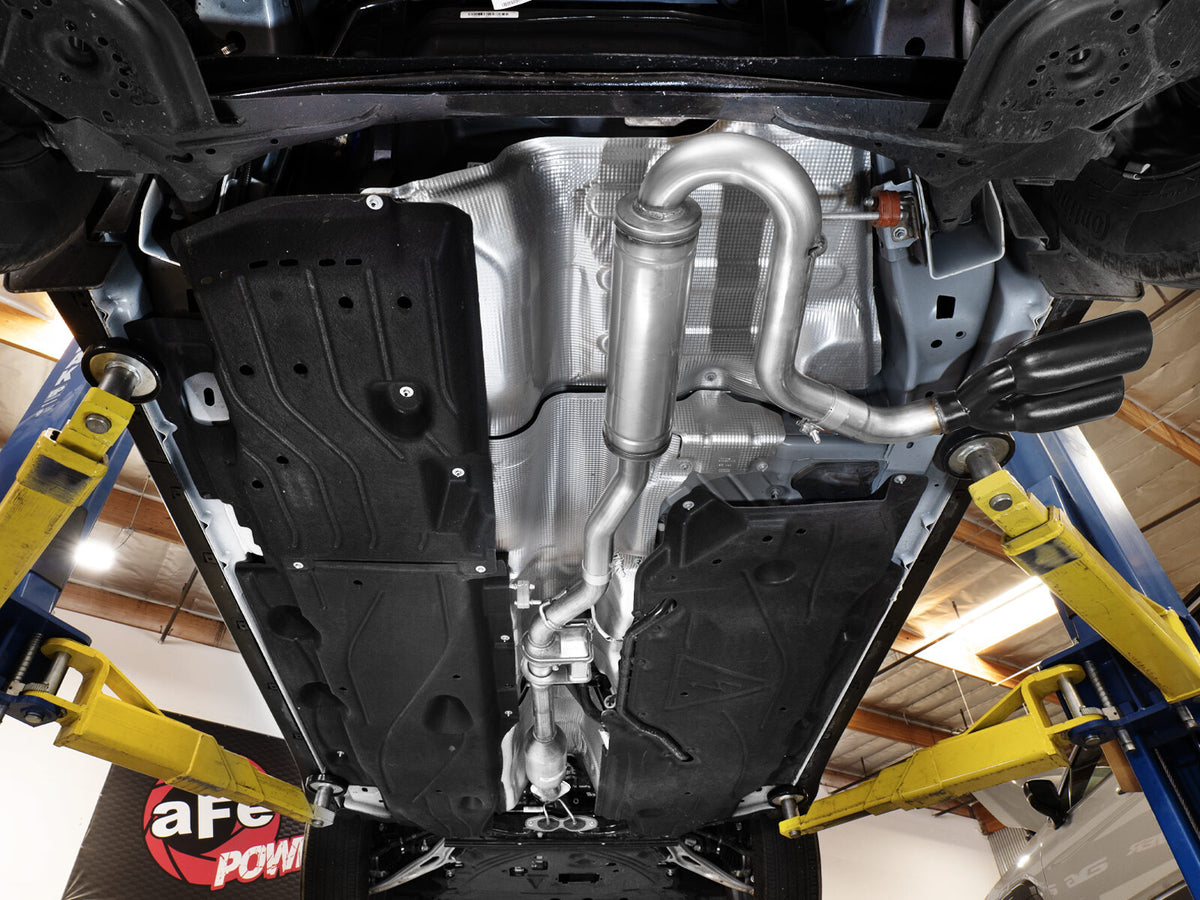 Rebel Series 2-1/2 Inch 304 Stainless Steel Cat-Back Exhaust System w/ Black Tip Ford Maverick 22-26 L4-2.5L FWD aFe Power-5