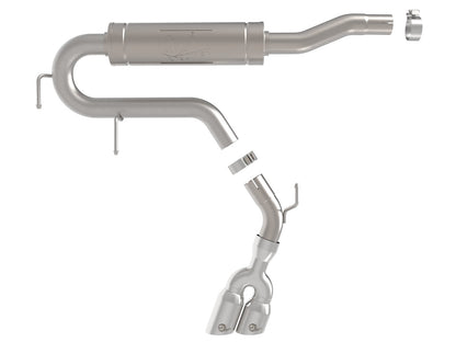 Rebel Series 2-1/2 Inch 304 Stainless Steel Cat-Back Exhaust w/ Polished Tip Ford Maverick 22-26 L4-2.5L FWD aFe Power-2
