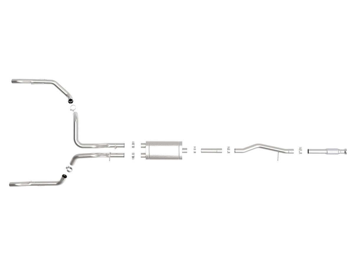 Vulcan Series 3 Inch 304 Stainless Steel Cat-Back Exhaust System Uses OE Tips GM Silverado/Sierra 1500 19-26 V8-5.3L aFe Power-4
