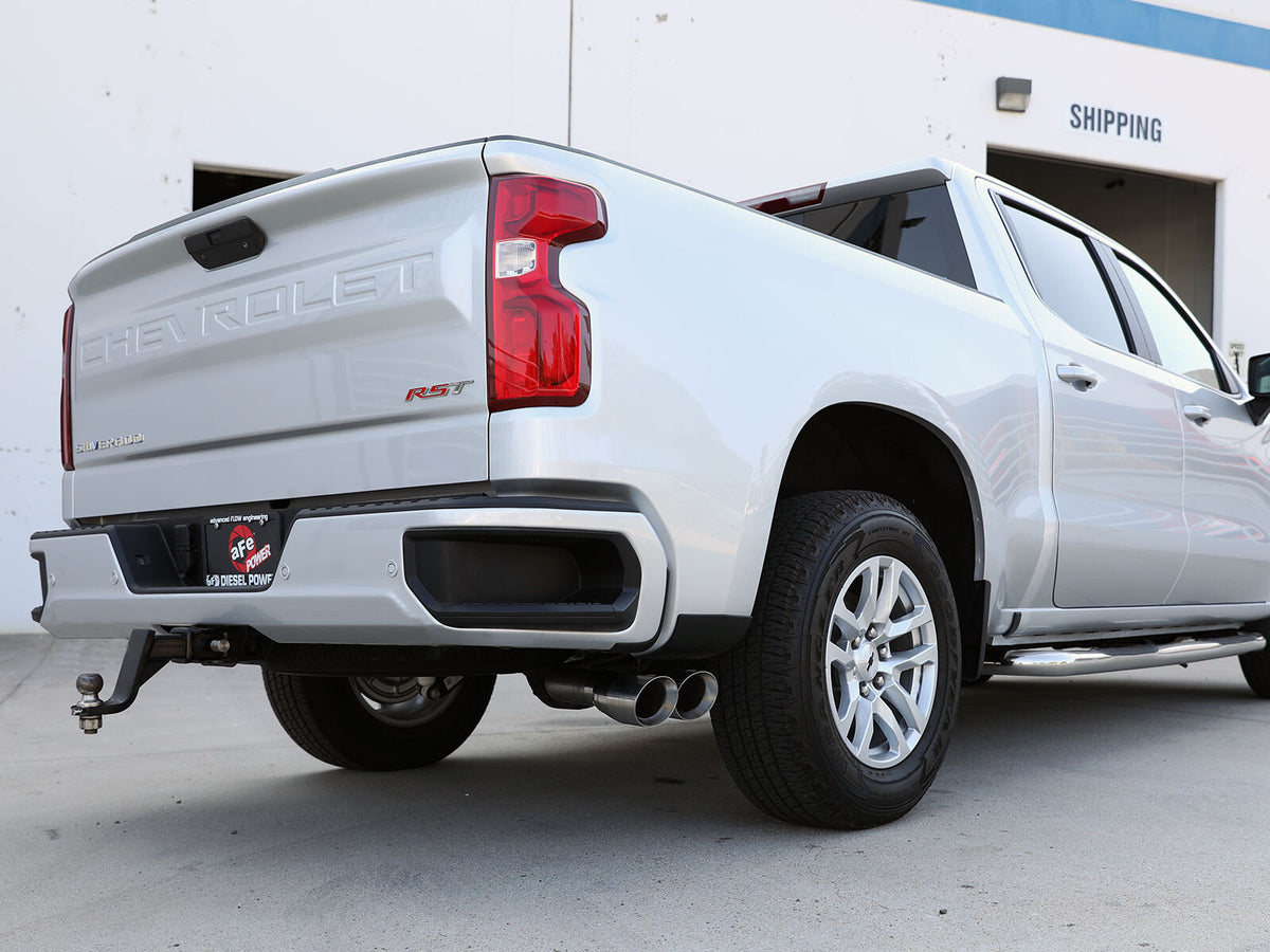 Rebel Xd Series 3 Inch 304 Stainless Steel Dpf-Back Exhaust w/Dual Tips GM Trucks 20-22 L6-3.0L (td) LM2 aFe Power-3