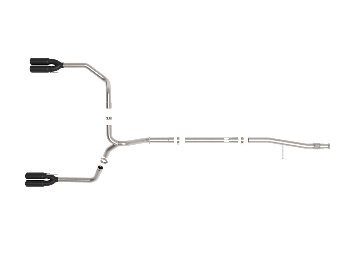 Vulcan Series 3 Inch 304 Stainless Steel Dpf-Back Exhaust System w/ Tip GM Trucks 20-22 L6-3.0L (td) LM2 aFe Power-9