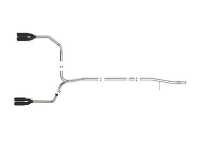 Vulcan Series 3 Inch 304 Stainless Steel Dpf-Back Exhaust System w/ Tip GM Trucks 20-22 L6-3.0L (td) LM2 aFe Power-9