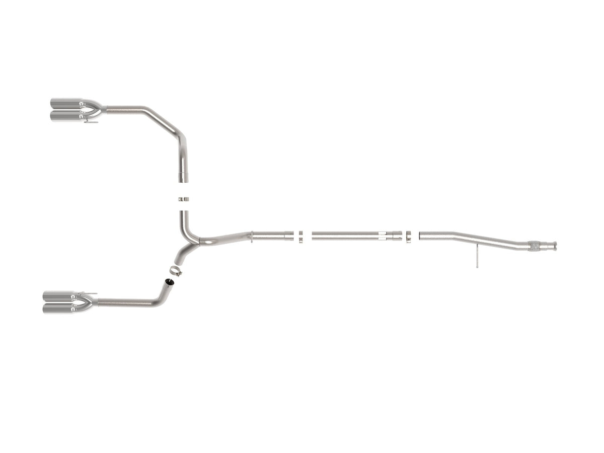 Vulcan Series 3 Inch 304 Stainless Steel Dpf-Back Exhaust System w/ Tip GM Trucks 20-22 L6-3.0L (td) LM2 aFe Power-3