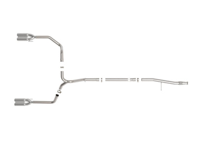 Vulcan Series 3 Inch 304 Stainless Steel Dpf-Back Exhaust System w/ Tip GM Trucks 20-22 L6-3.0L (td) LM2 aFe Power-3