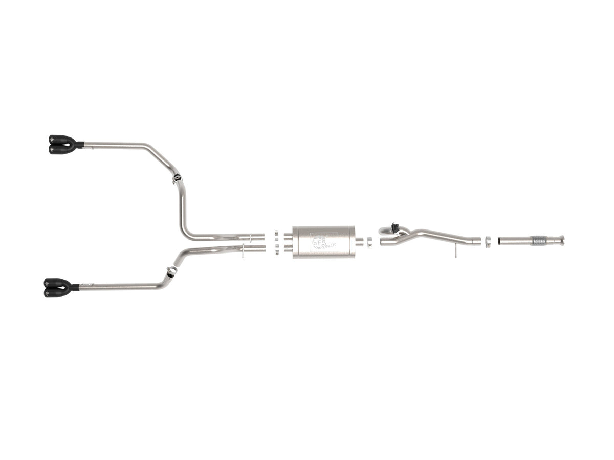 Gemini Xv 3 Inch 304 Stainless Steel Cat-Back Exhaust System w/ Cut-Out GM Silverado/Sierra 1500 19-26 V8-5.3L aFe Power-14