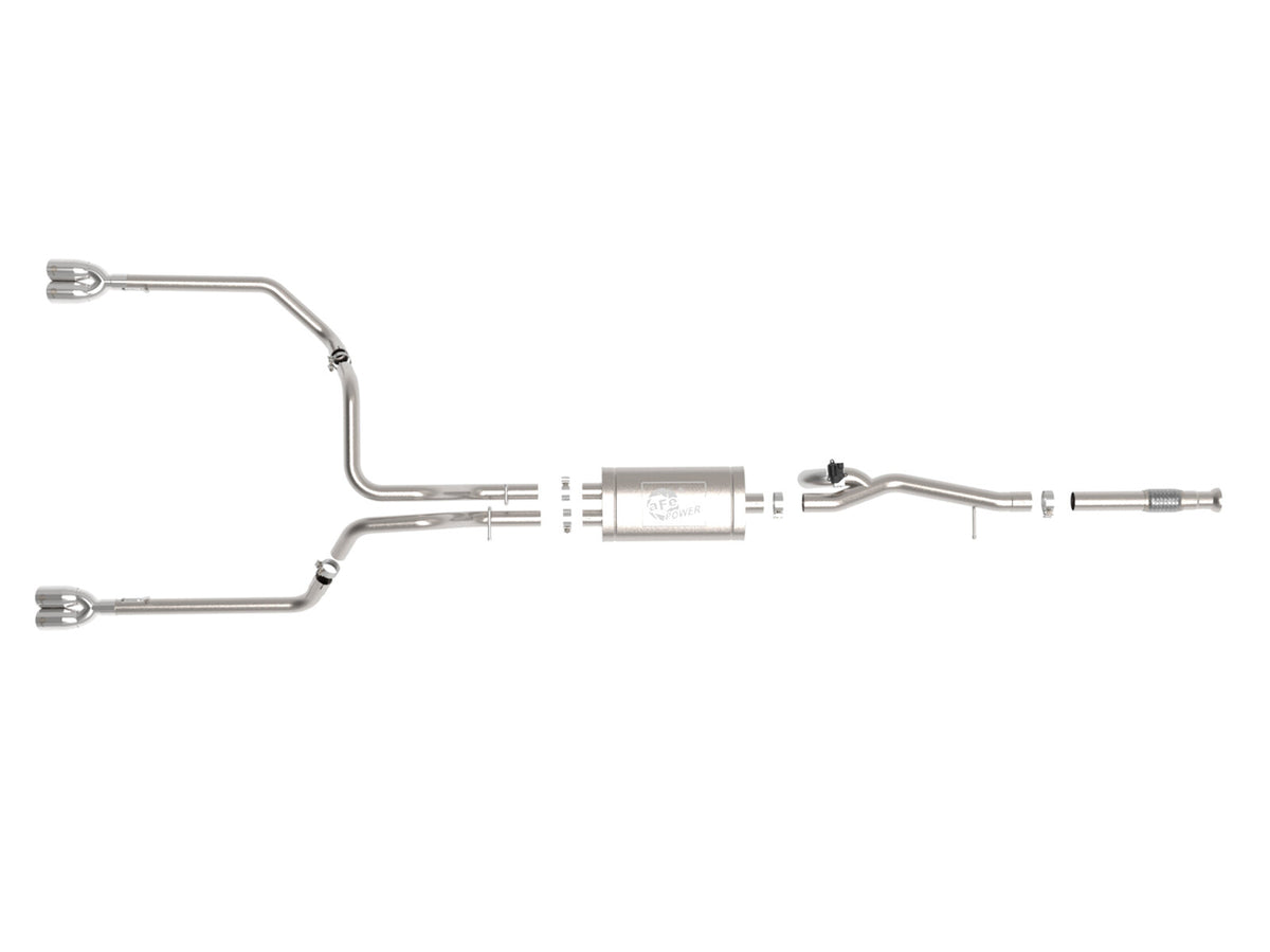 Gemini Xv 3 Inch 304 Stainless Steel Cat-Back Exhaust System w/ Cut-Out GM Silverado/Sierra 1500 19-26 V8-5.3L aFe Power-5