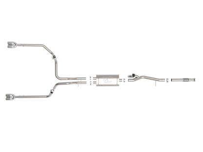 Gemini Xv 3 Inch 304 Stainless Steel Cat-Back Exhaust System w/ Cut-Out GM Silverado/Sierra 1500 19-26 V8-5.3L aFe Power-5