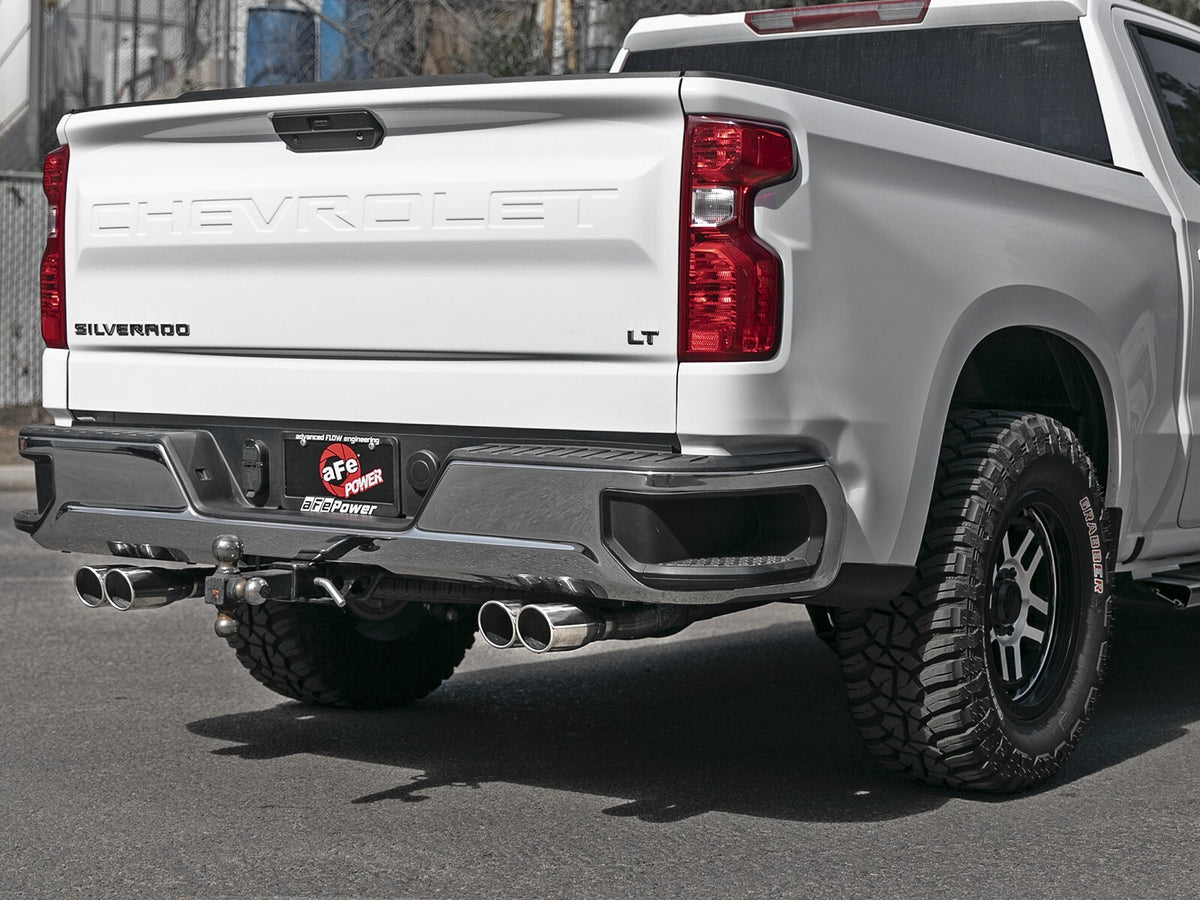 Gemini Xv 3 Inch 304 Stainless Steel Cat-Back Exhaust System w/ Cut-Out GM Silverado/Sierra 1500 19-26 V8-5.3L aFe Power-6
