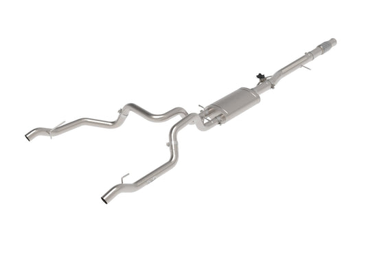 Gemini Xv 3 Inch 304 Stainless Steel Cat-Back Hi-Tuck Exhaust System w/ Cut-Out GM Silverado/Sierra 1500 19-26 V8-6.2L aFe Power