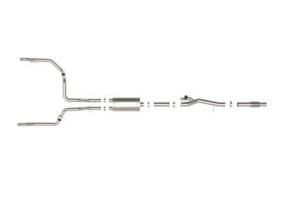 Gemini Xv 3 Inch 304 Stainless Steel Cat-Back Hi-Tuck Exhaust System w/ Cut-Out GM Silverado/Sierra 1500 19-26 V8-6.2L aFe Power-3