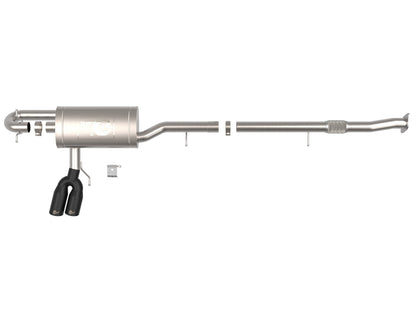 Rebel Series 3 Inch 304 Stainless Steel Cat-Back Exhaust System w/ Tip GM Colorado/Canyon 23-26 L4-2.7L (t) aFe Power-6