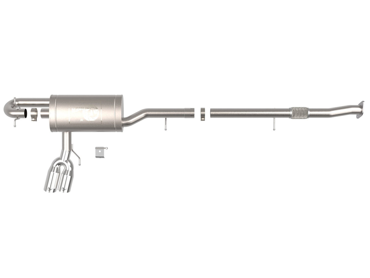 Rebel Series 3 Inch 304 Stainless Steel Cat-Back Exhaust System w/ Tip GM Colorado/Canyon 23-26 L4-2.7L (t) aFe Power-1