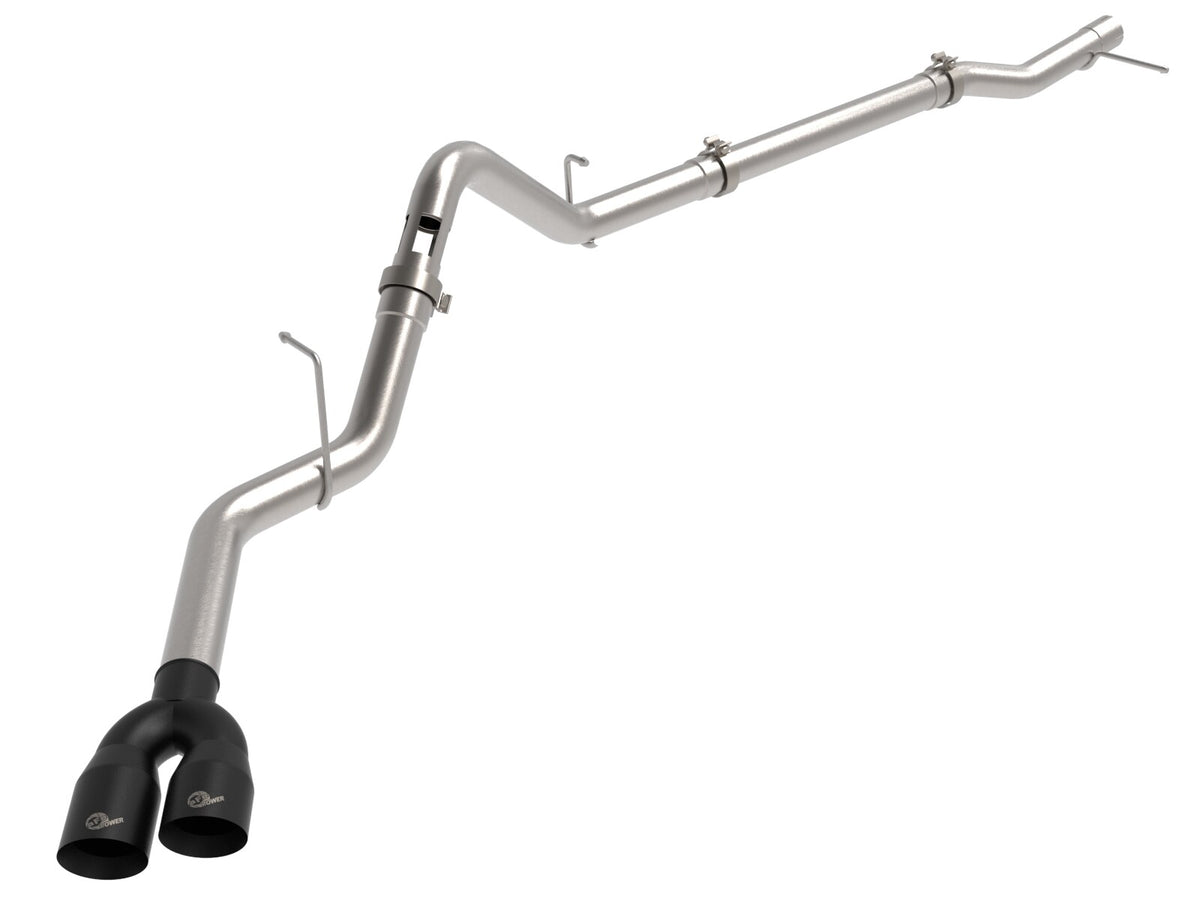 Rebel Xd Series 3 Inch 304 Stainless Steel Dpf-Back Exhaust w/Dual Tips GM Trucks 23-26 L6-3.0L (td) LZ0 aFe Power-5